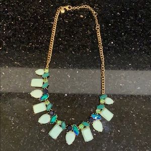 J.Crew Green/Gold Statement Necklace